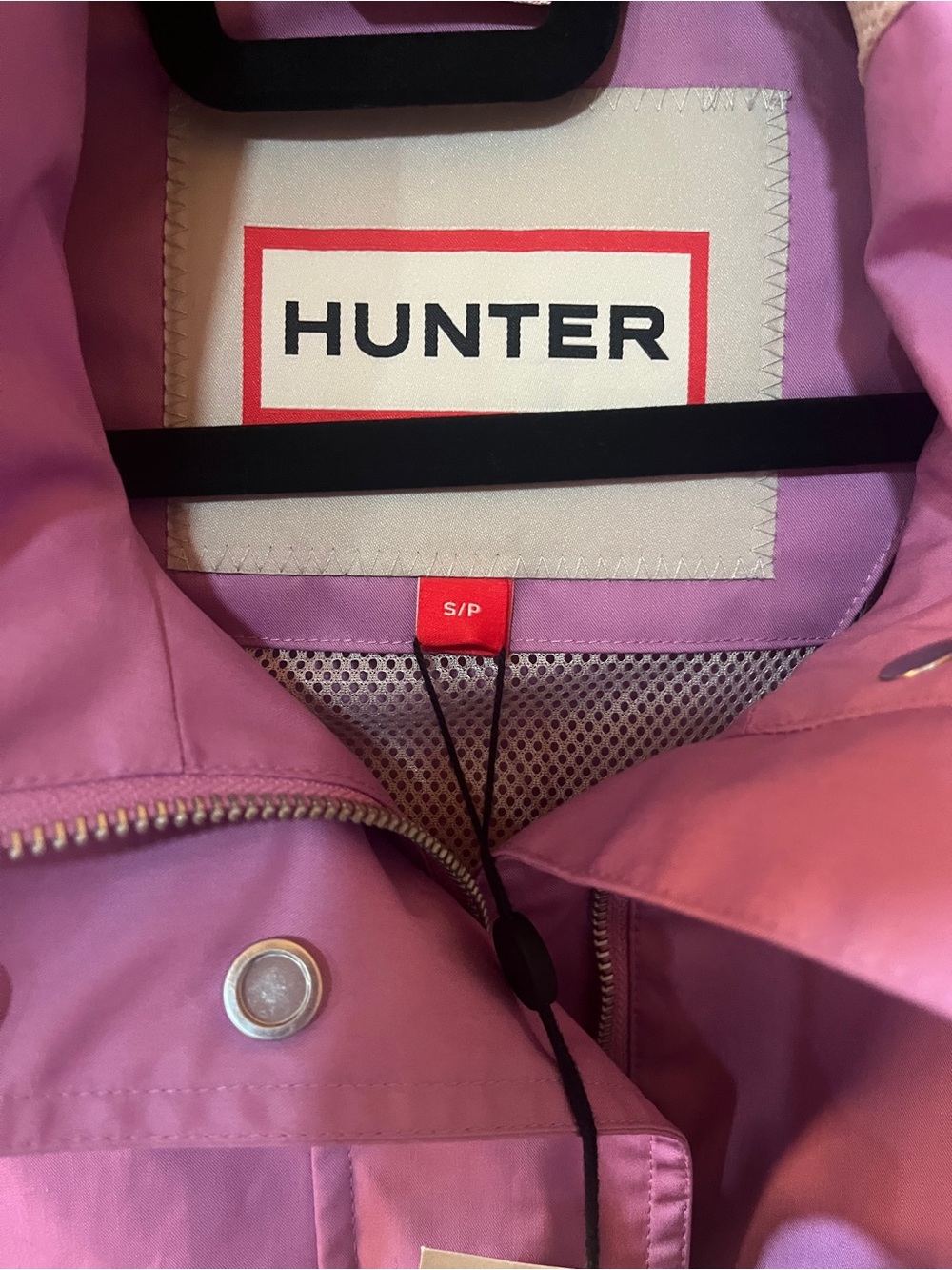 Hunter Adela Womens Rain Jacket S Mystic Peony Hooded Waterproof Coat NWT - Picture 3 of 10